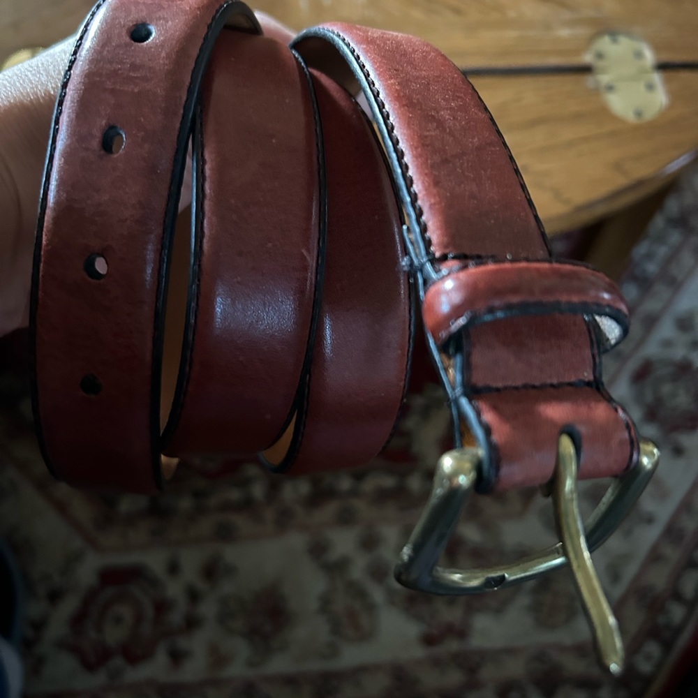 Full Grain Leather Size 44 Brown Belt - Picture 5 of 7
